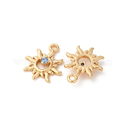 Brass Micro Pave Cubic Zirconia Pendants&nbsp;KK-Z112-02G