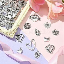 100Pcs 10 Styles Tibetan Style Alloy Pendants&nbsp;TIBEP-CJ0002-64