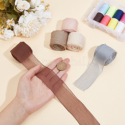 5 Rolls 5 Colors Polyester Ribbon&nbsp;OCOR-PH0002-74