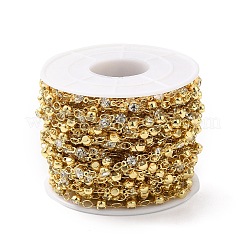 Handmade Brass Glass Rhinestone Beaded Chains&nbsp;CHC-M024-29G