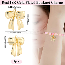 5Pcs Rack Plating Brass Pendants&nbsp;KK-BBC0015-10