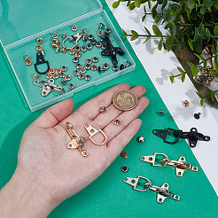 6 Sets 6 Colors Alloy Interlocking Clasps for Coat Down Jacket Sewing Accessories&nbsp;FIND-BC0014-21A