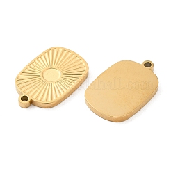 Ion Plating(IP) 316L Surgical Stainless Steel Pendant Cabochon Settings&nbsp;STAS-F302-05G