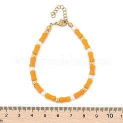 304 Stainless Steel Beaded Bracelets for Women&nbsp;BJEW-M056-08G-02