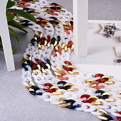 Transparent Acrylic Handmade Curb Chain&nbsp;AJEW-TA0001-10