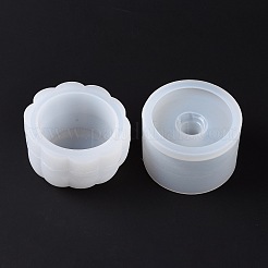 Halloween Theme DIY Pumpkin Jack-O'-Lantern Storage Box & Lid Silicone Molds Set&nbsp;LS-DIY-G058-A01