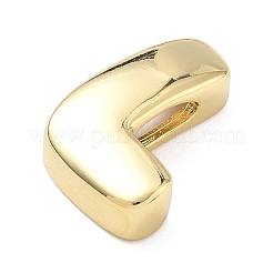 Brass Initial Beads&nbsp;KK-B167-27G-01L
