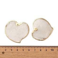 Natural Capiz Shell Pendants&nbsp;SSHEL-H071-02G-01