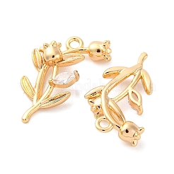 Brass Rhinestone Pendants&nbsp;KK-E793-15G