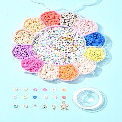 Handmade Polymer Clay Heishi Bead DIY Jewelry Kits&nbsp;DIY-FS0006-66A