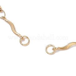 304 Stainless Steel Wave Bar Link Chain Slider Bracelet Makings&nbsp;AJEW-JB01256-01