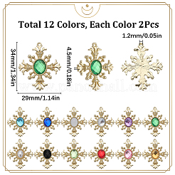 24Pcs 12 Colors Acrylic Pendants&nbsp;FIND-SC0005-63