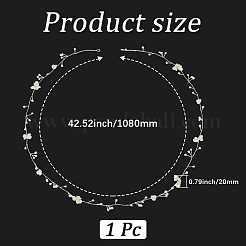 Handmade Imitation Pearl with Polyester and Resin Flower Headbands Hair Vine for Bride&nbsp;OHAR-WH20010-07S