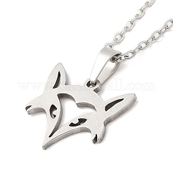Non-Tarnish 306 Stainless Steel Pendant Necklace for Women&nbsp;NJEW-Q772-01P-03