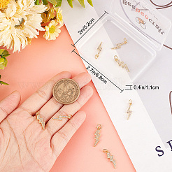 12Pcs 2 Styles Brass Micro Pave Cubic Zirconia Pendants&nbsp;ZIRC-BBC0001-54