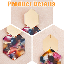20Pcs 10 Style Acrylic Dangle Stud Earrings&nbsp;EJEW-FI0001-64