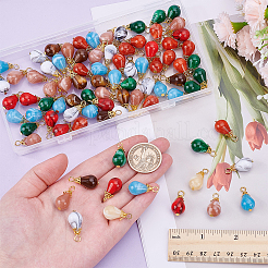 100Pcs Imitation Gemstone Acrylic Pendants&nbsp;PALLOY-AR00039