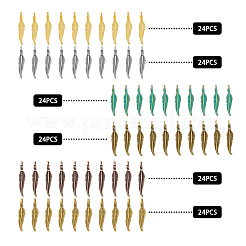 144Pcs 6 Colors Tibetan Style Alloy Pendants&nbsp;FIND-DC0002-11