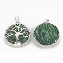 Synthetic Malachite Pendants&nbsp;G-S292-10A-P