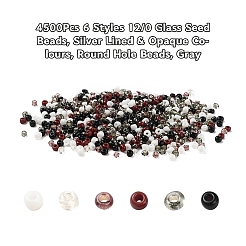 4500Pcs 6 Style 12/0 Glass Seed Beads&nbsp;SEED-YW0001-27E