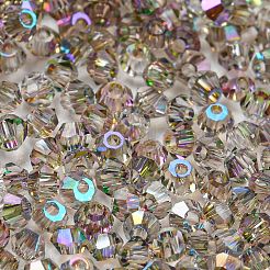 Full Rainbow Plated Transparent Electroplate Glass Beads&nbsp;EGLA-M030-02A-FR03