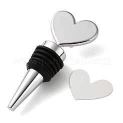 Alloy Heart Shaped Sublimation Blank Wine Bottle Stopper&nbsp;DIY-T077-04