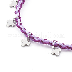 Adjustable Nylon Thread Braided Bead Bracelets&nbsp;BJEW-JB06058-05