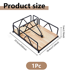 Iron with Wooden Board Napkin Holder&nbsp;AJEW-WH0609-444