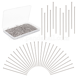 1500Pcs 304 Stainless Steel Flat Head Pins&nbsp;STAS-PH0004-61