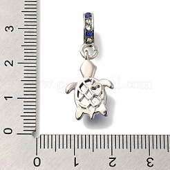 Rack Plating Alloy Rhinestone European Dangle Charms&nbsp;FIND-H005-45P-02