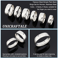 24Pcs 12 Size Stainless Steel Simple Plain Band Rings Set for Women&nbsp;RJEW-UN0002-59
