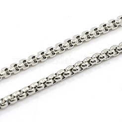Tarnish Resistant Box Chains Necklace for Men&nbsp;X-NJEW-F027-02-2mm