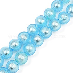 Handmade Silver Foil Glass Beads Strands&nbsp;FOIL-F002-01B