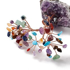 Natural Gemstone Tree Display Decoration&nbsp;DJEW-G027-05RG-05