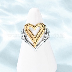 304 Stainless Steel Open Cuff Rings for Women&nbsp;LS-RJEW-K321-01A