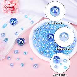 100G 5 Styles Transparent Acrylic Beads&nbsp;MACR-YW0003-41