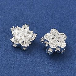 Brass Pave Cubic Zirconia Multi-Strands Links&nbsp;KK-B172-10S-02