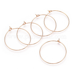 Long-Lasting Plated Brass Hoop Earrings Findings&nbsp;KK-K204-179LG-NF