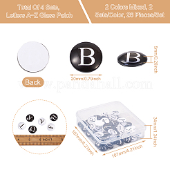4Set 2 Colors Glass Cabochons&nbsp;GGLA-CD0001-11