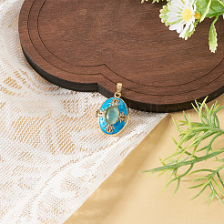 1Pc Brass Enamel Locket Pendants&nbsp;FIND-TA0010-71A
