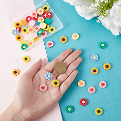 70Pcs 7 Colors Opaque Resin Cabochons&nbsp;CRES-PH0001-03