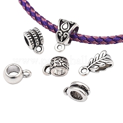 Tibetan Style Alloy Tube Bails&nbsp;PALLOY-YW0001-12-LF