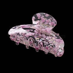 Transparent Floral Pattern Acrylic Claw Hair Clips&nbsp;PW23031332736