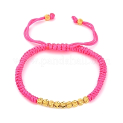 Polyester Cord Braided Bead Bracelets for Women&nbsp;BJEW-L698-01G-09