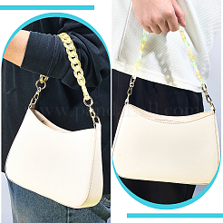 2Pcs 2 Styles Transparent Acrylic Curb Chain Bag Handles&nbsp;AJEW-PH0008-15