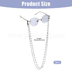 Rhinestone & Alloy Beaded Chains Neck Strap for Eyeglasses&nbsp;AJEW-WH0609-307KCG