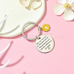 201 Stainless Steel Pendants with with Alloy Enamel Charms&nbsp;KEYC-JKC00830