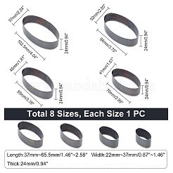 8 Sizes Oval-shaped High Carbon Steel Hole Puncher Set&nbsp;DIY-WH0259-71