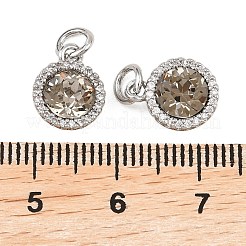Brass Micro Pave Cubic Zirconia Pendants&nbsp;KK-H538-03P
