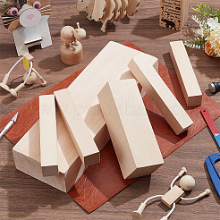 7Pcs 3 Styles Unfinished Wood Craft Block&nbsp;WOOD-OC0004-46